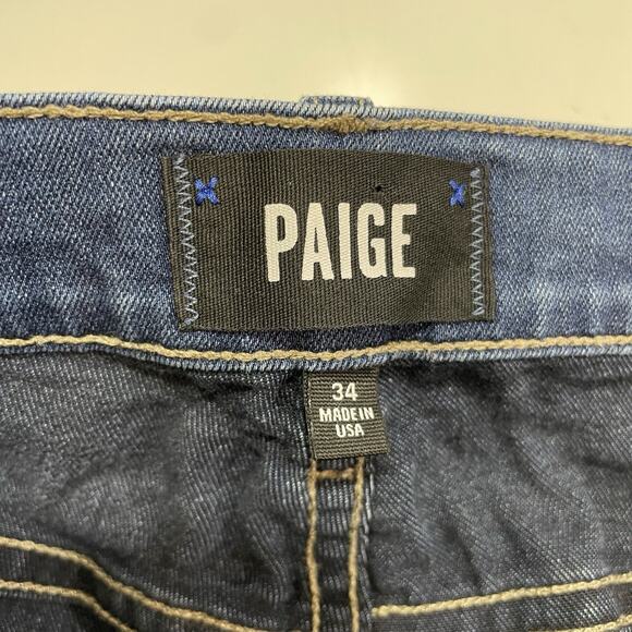 Paige Jeans Men’s Blue Federal Slim Straight Stretch Zip Fly Denim Pants 34x31 - Picture 9 of 9